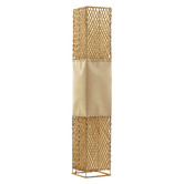 Luminea Chloe Raffia &amp; Linen Floor Lamp