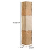 Luminea Chloe Raffia &amp; Linen Floor Lamp