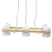 Luminea Maverick Rubberwood 3 Light Bar Pendant
