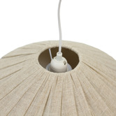 Luminea Wyatt Iron &amp; Linen Cone Pendant Light