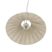 Luminea Wyatt Iron &amp; Linen Cone Pendant Light