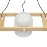 Luminea Maverick Rubberwood 3 Light Bar Pendant