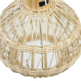 Luminea Lambert Rubberwood &amp; Rattan Pendant Light