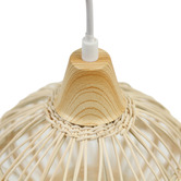 Luminea Lambert Rubberwood &amp; Rattan Pendant Light
