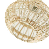 Luminea Lambert Rubberwood &amp; Rattan Pendant Light