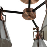 Luminea Fabian Metal 3-Light Semi Flush Ceiling Light