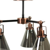 Luminea Fabian Metal 3-Light Semi Flush Ceiling Light