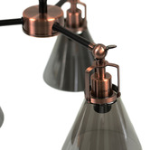 Luminea Fabian Metal 3-Light Semi Flush Ceiling Light