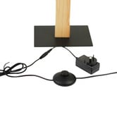 Luminea Reubin Rubberwood LED Floor Lamp