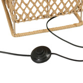 Luminea Chloe Raffia &amp; Linen Floor Lamp