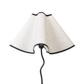 Luminea Sigmund Metal &amp; Linen Wave Table Lamp
