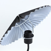 Luminea Veda Metal &amp; Linen Pleated Table Lamp