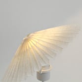 Luminea Veda Metal &amp; Linen Pleated Table Lamp
