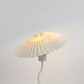 Luminea Veda Metal &amp; Linen Pleated Table Lamp