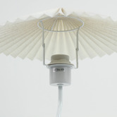Luminea Veda Metal &amp; Linen Pleated Table Lamp