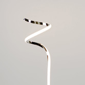 Luminea Joane Black &amp; Chrome Iron Floor Lamp