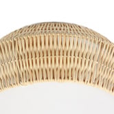 Luminea Tinley Rattan Flush Ceiling Light