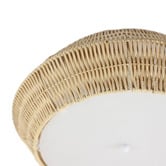 Luminea Tinley Rattan Flush Ceiling Light
