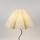 Luminea Juelz Linen Wavy Table Lamp