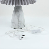 Luminea Gus Ceramic Pleated Table Lamp