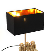 Luminea Kenzie Resin 3 Monkey Table Lamp