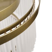 Luminea Richards Brushed Brass Glass 2 Tier 4 Light Chandelier