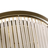 Luminea Richards Brushed Brass Glass 2 Tier 4 Light Chandelier