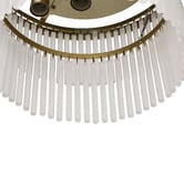 Luminea Richards Brushed Brass Glass 2 Tier 4 Light Chandelier