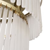 Luminea Richards Brushed Brass Glass 2 Tier 4 Light Chandelier