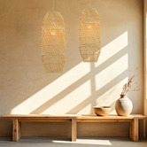 Luminea Darcey Rattan Pendant Light