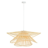 Luminea Mays Bamboo &amp; Rattan Pendant Light