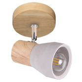 Luminea Casey Rubberwood &amp; Cement Spotlight