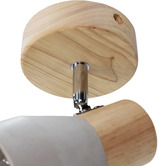 Luminea Casey Rubberwood &amp; Cement Spotlight