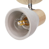 Luminea Casey Rubberwood &amp; Cement Spotlight
