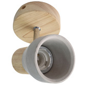 Luminea Casey Rubberwood &amp; Cement Spotlight