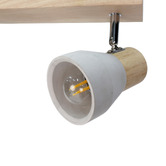 Luminea Casey Rubberwood &amp; Cement 2 Lamp Spotlight