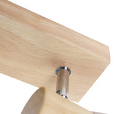 Luminea Casey Rubberwood &amp; Cement 2 Lamp Spotlight