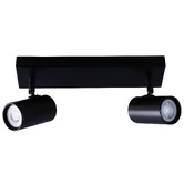 Luminea Hansen 2 Light Iron &amp; Aluminium Bar Spotlight