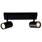 Luminea Hansen 2 Light Iron &amp; Aluminium Bar Spotlight