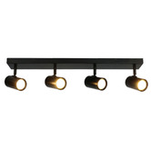 Luminea Hansen 4 Light Iron &amp; Aluminium Bar Spotlight