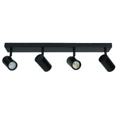 Luminea Hansen 4 Light Iron &amp; Aluminium Bar Spotlight