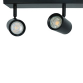 Luminea Hansen 4 Light Iron &amp; Aluminium Bar Spotlight