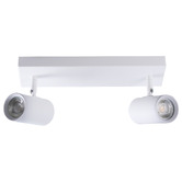 Luminea Hansen 2 Light Iron &amp; Aluminium Bar Spotlight