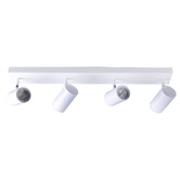 Luminea Hansen 4 Light Iron &amp; Aluminium Bar Spotlight