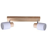 Luminea Vargas 2 Light Rubberwood Bar Spotlight