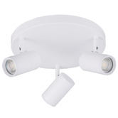 Luminea Hansen 3 Light Round Iron &amp; Aluminium Spotlight