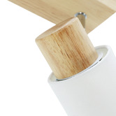 Luminea Vargas 2 Light Rubberwood Bar Spotlight