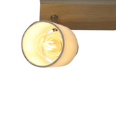 Luminea Vargas 2 Light Rubberwood Bar Spotlight