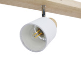 Luminea Vargas Rubberwood 4 Lamp Bar Spotlight