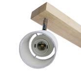 Luminea Vargas Rubberwood 4 Lamp Bar Spotlight
